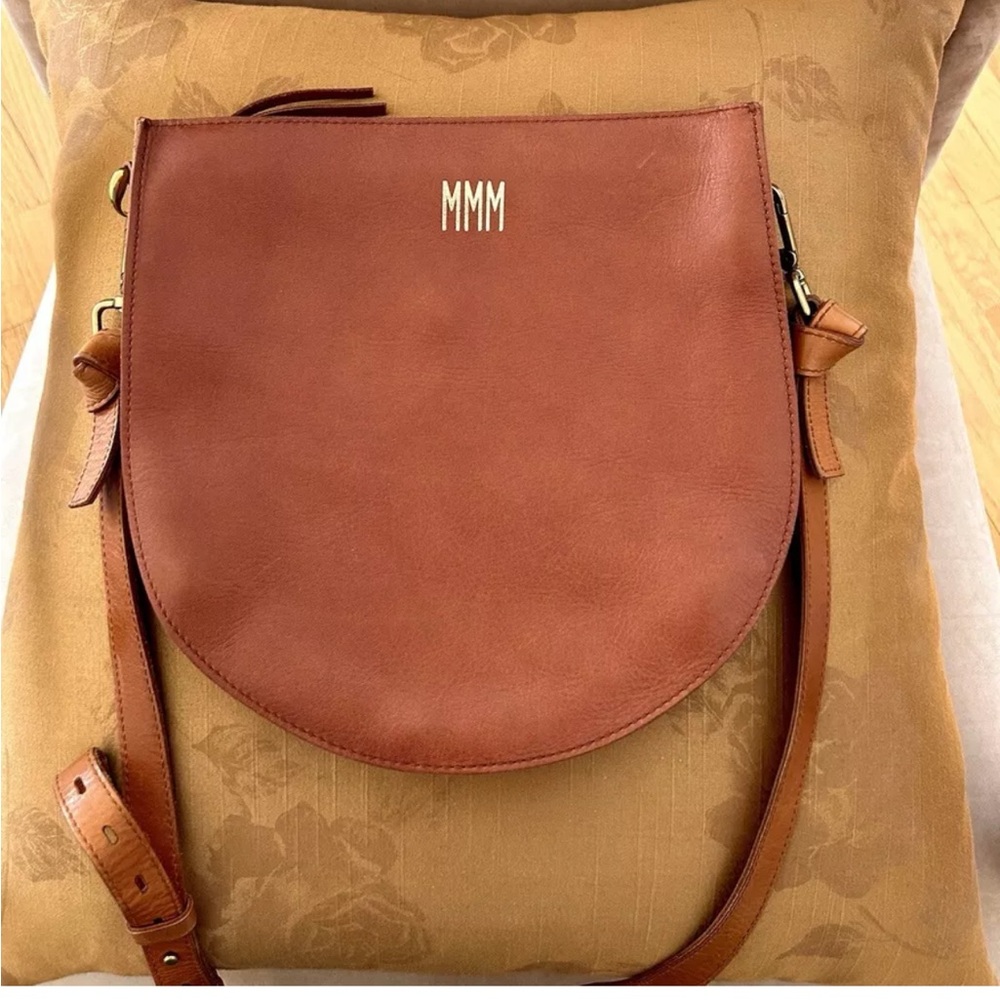 Madewell Transport Saddlebag English Saddle Cognac Brown Shoulder Crossbody Bag